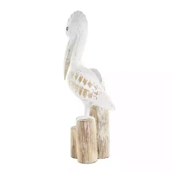 Online Kirklands Home Coastal Pelican Wood Statue White