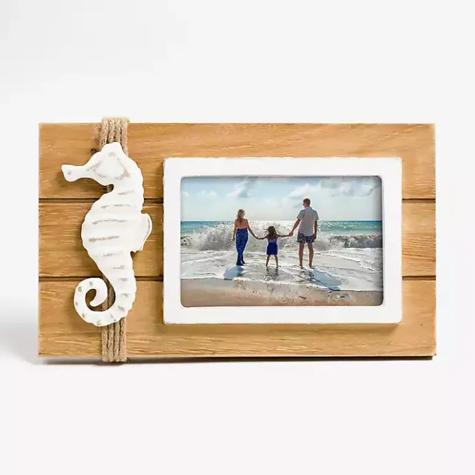Online Kirklands Home Coastal Seahorse Wooden Picture Frame, 4x6