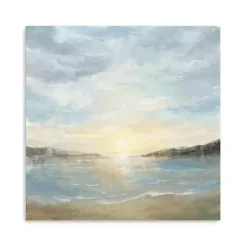 Discount Kirklands Home Coastal Sunset Canvas Art Print, 30x30 in. Blue