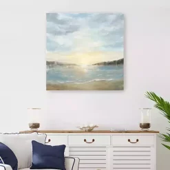 Discount Kirklands Home Coastal Sunset Canvas Art Print, 30x30 in. Blue