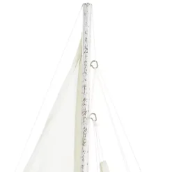 Outlet Kirklands Home Coastal White and Blue Sailboat Statue