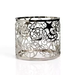 Clearance Kirklands Home Coastal 3-Wick Jar Candle Holder Silver