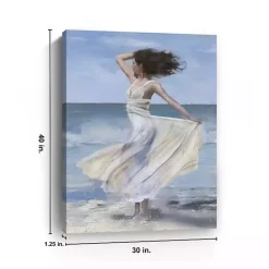 Clearance Kirklands Home Coastal Woman in Dress Canvas Art Print, 30x40 in.