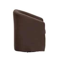 Hot Kirklands Home Coco Velvet Swivel Barrel Accent Chair Brown