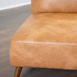 Sale Kirklands Home Cognac Faux Leather Accent Chair Tan