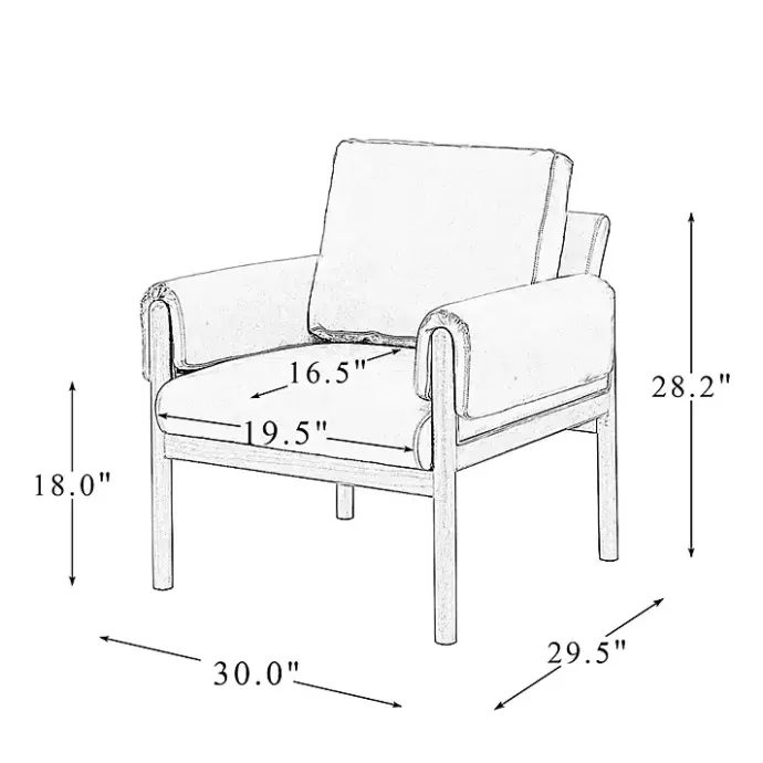 Hot Kirklands Home Cognac Faux Leather and Wood Accent Chair Tan