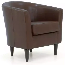 Hot Kirklands Home Cognac Faux Leather Winslow Accent Chair Brown