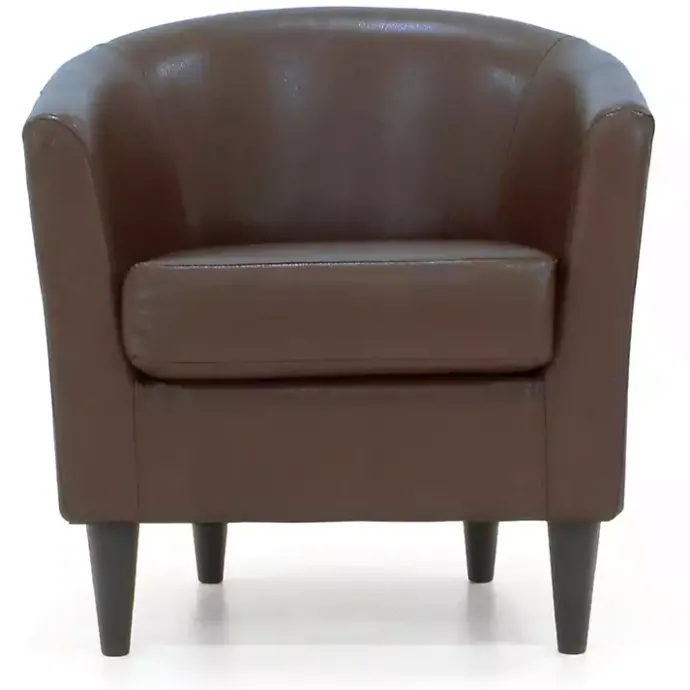 Hot Kirklands Home Cognac Faux Leather Winslow Accent Chair Brown