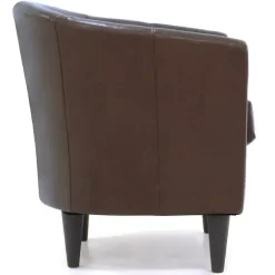 Hot Kirklands Home Cognac Faux Leather Winslow Accent Chair Brown