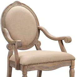 Best Kirklands Home Coley Beige Linen Armchair Tan