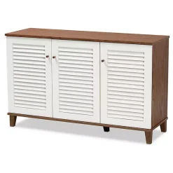 Clearance Kirklands Home Collier Two-Tone 3-Door Shoe Storage Cabinet