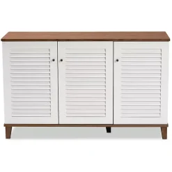 Clearance Kirklands Home Collier Two-Tone 3-Door Shoe Storage Cabinet