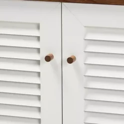 Clearance Kirklands Home Collier Two-Tone 3-Door Shoe Storage Cabinet