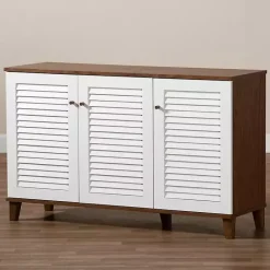 Clearance Kirklands Home Collier Two-Tone 3-Door Shoe Storage Cabinet