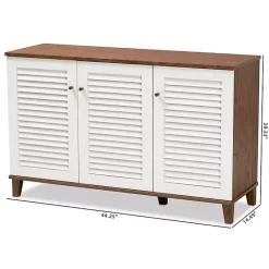 Clearance Kirklands Home Collier Two-Tone 3-Door Shoe Storage Cabinet