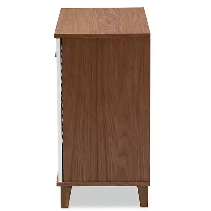 Online Kirklands Home Collier Two-Tone Slatted Shoe Storage Cabinet