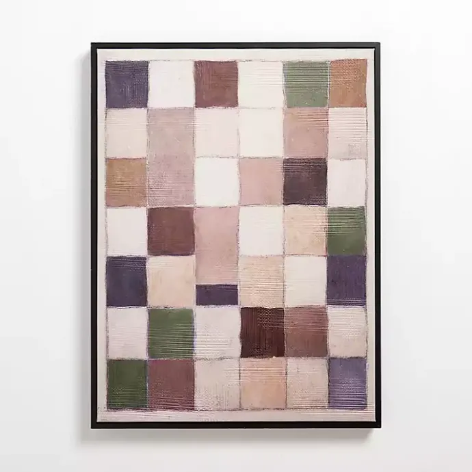 Online Kirklands Home Color Block Squares Framed Canvas Art Print Multi