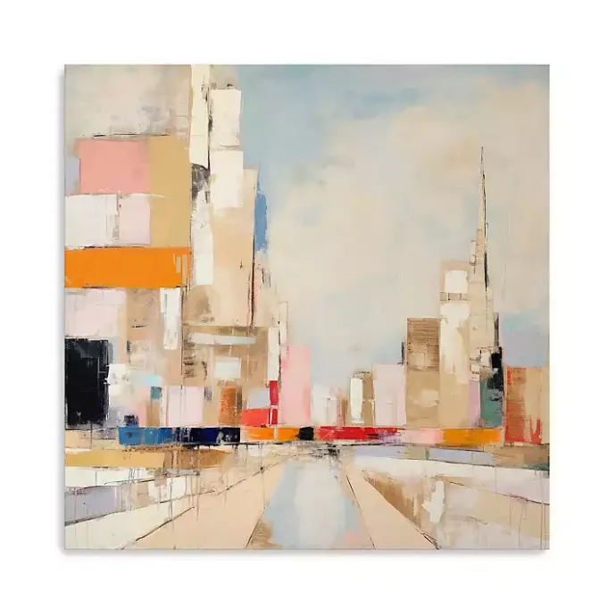 Sale Kirklands Home Colorblock Skyline Canvas Art Print Multi
