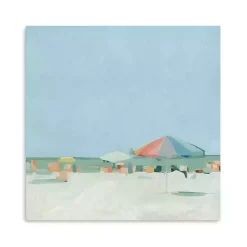 New Kirklands Home Colorful Beach Summer Pallete Canvas Art Print Blue