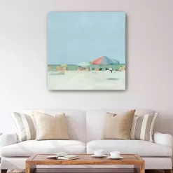 New Kirklands Home Colorful Beach Summer Pallete Canvas Art Print Blue