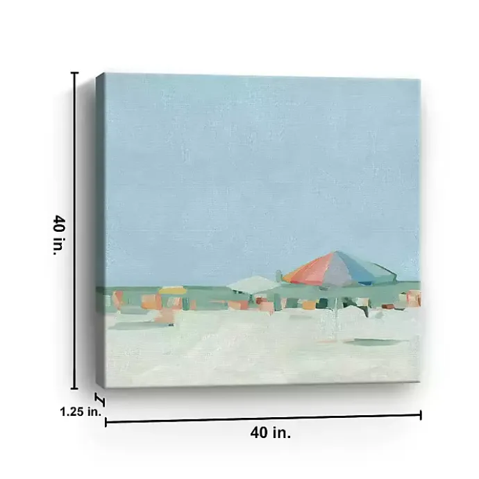 New Kirklands Home Colorful Beach Summer Pallete Canvas Art Print Blue