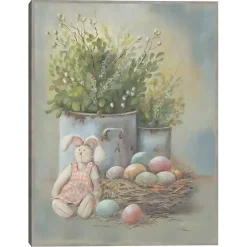 Hot Kirklands Home Colorful Eggs Rustic Easter Canvas Wall Art