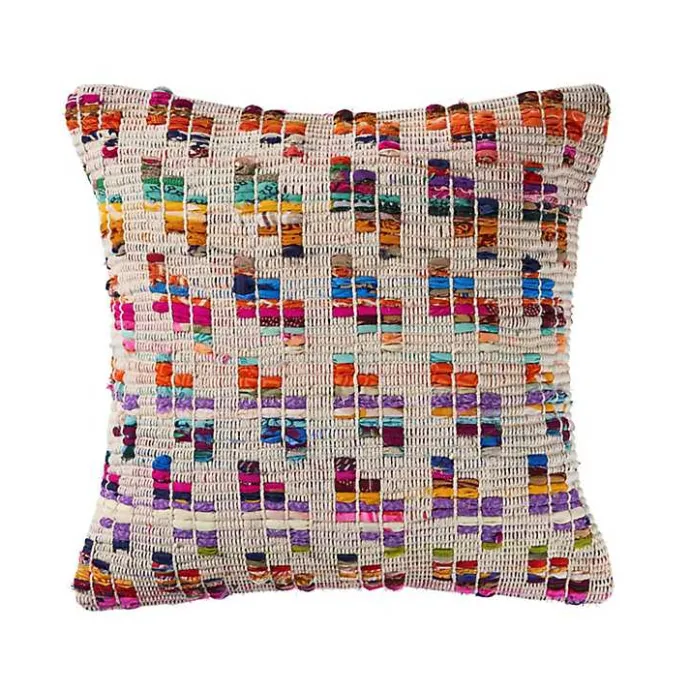 Outlet Kirklands Home Colorful Geometric Handwoven Throw Pillow Multi