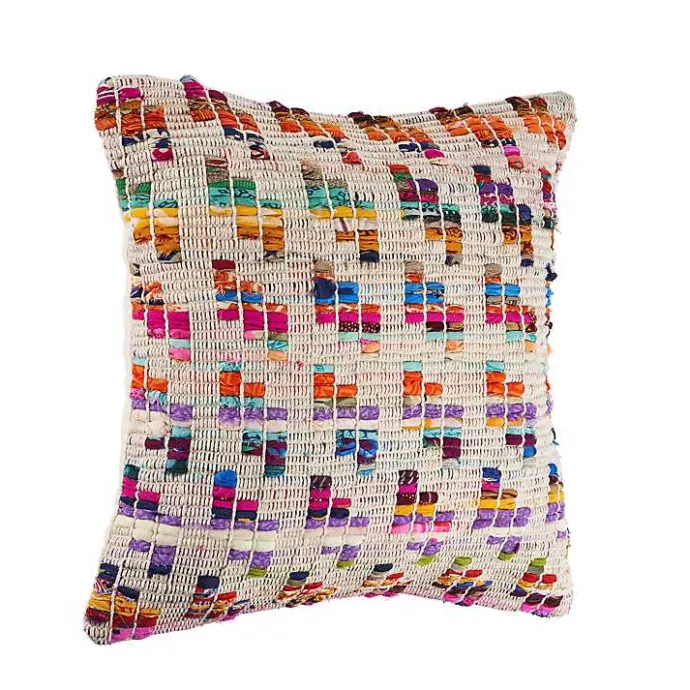Outlet Kirklands Home Colorful Geometric Handwoven Throw Pillow Multi