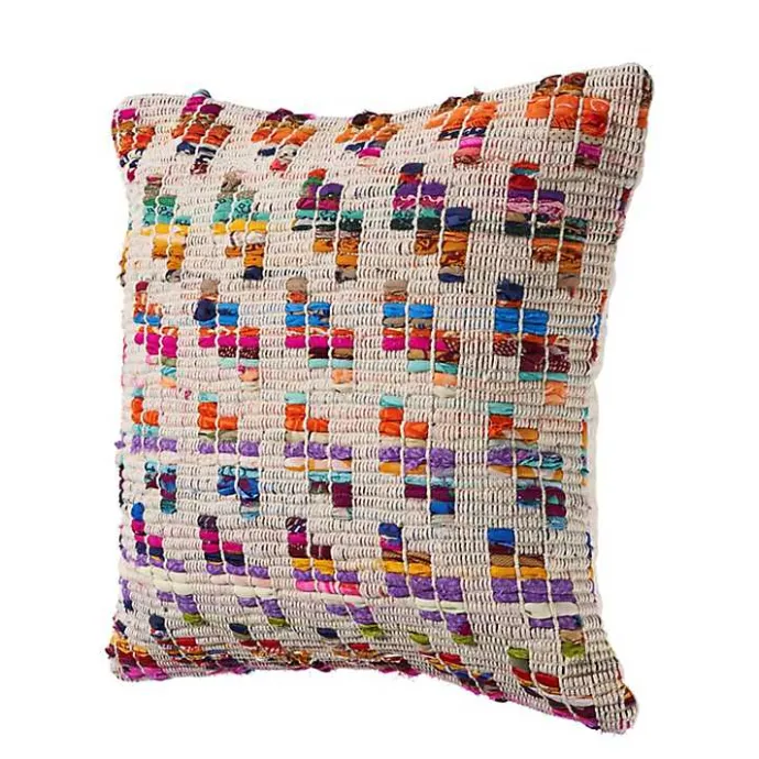 Outlet Kirklands Home Colorful Geometric Handwoven Throw Pillow Multi