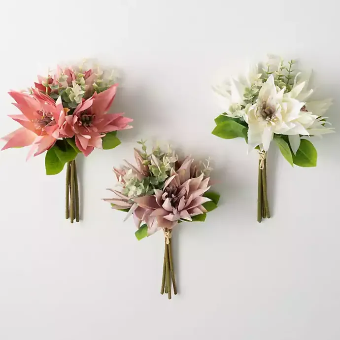 Discount Kirklands Home Colorful Lotus Flower Bundles, Set of 3