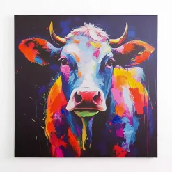 Outlet Kirklands Home Colorful Moo Canvas Art Print Multi