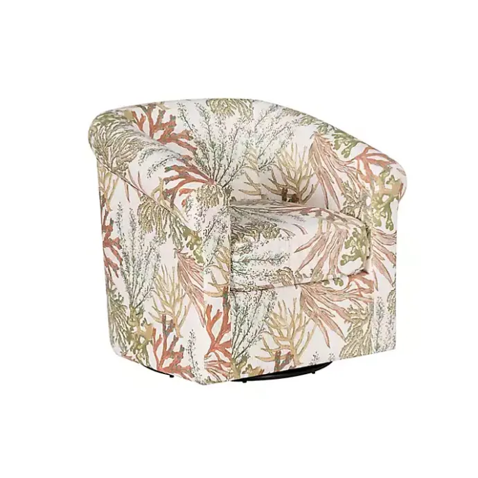 Best Kirklands Home Colorful Ocean Bonnie Swivel Accent Chair Green