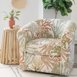Best Kirklands Home Colorful Ocean Bonnie Swivel Accent Chair Green
