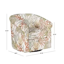 Best Kirklands Home Colorful Ocean Bonnie Swivel Accent Chair Green