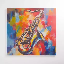 Best Kirklands Home Colorful Saxophone Canvas Art Print Multi