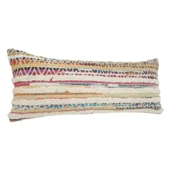 Clearance Kirklands Home Colorful Stripes Textured Handwoven Lumbar Pillow Multi