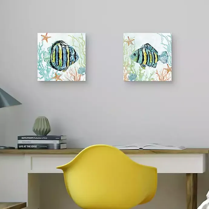 Online Kirklands Home Colorful Swim Canvas Art Prints, Set of 2