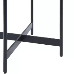 New Kirklands Home Concrete Round Tray Top Side Table Gray