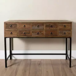 Best Kirklands Home Console Table with Keeping Drawers Brown
