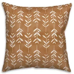 Best Kirklands Home Copper & White Flowers Indoor/Outdoor Pillow Orange