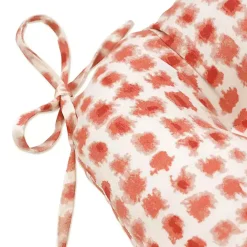 Online Kirklands Home Coral Checkered Wicker Chair Cushions, Set of 2