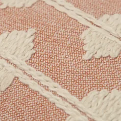 Sale Kirklands Home Coral Heathered Embroidered Diamond Throw Pillow