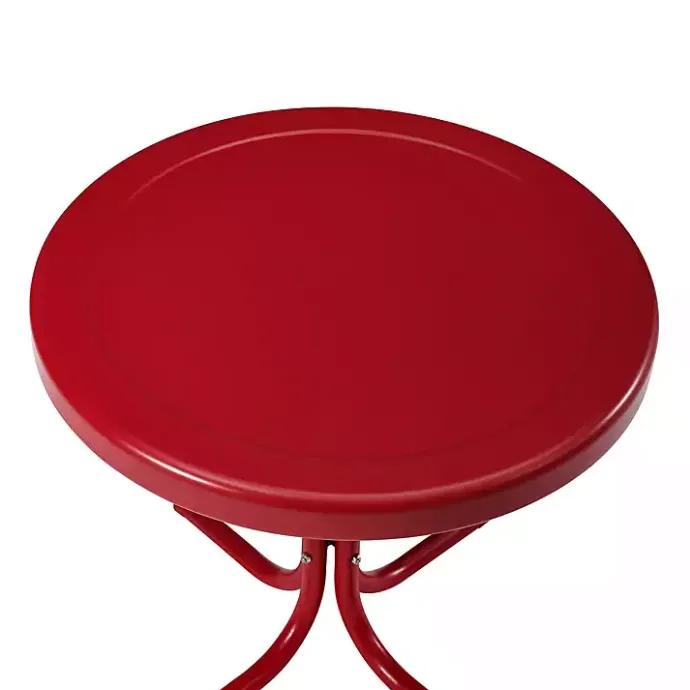 Hot Kirklands Home Coral Metal Outdoor Side Table Red