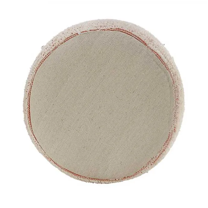 Discount Kirklands Home Coral Tropical Textured Distressed Pouf Pink