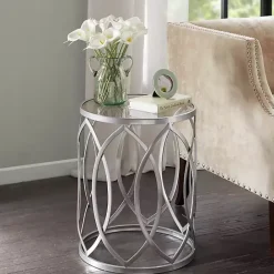 Hot Kirklands Home Corey Geometric Accent Table Gray