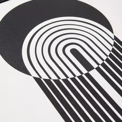 Sale Kirklands Home Cosmic Curl Geometric 3-pc. Grayscale Wall Art