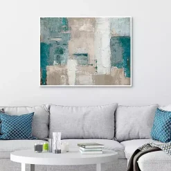 Hot Kirklands Home Cosmopolitan Blue Framed Canvas Art Print Multi