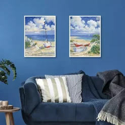 Discount Kirklands Home Costa Del Sol Framed Canvas Art Prints, Set of 2