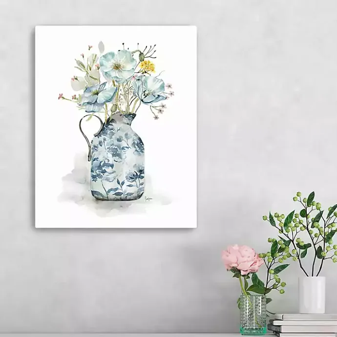 New Kirklands Home Cottage Garden Blues I Canvas Art Print