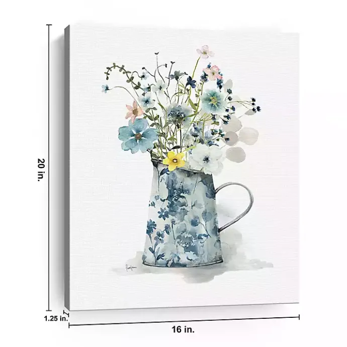 Best Kirklands Home Cottage Garden Blues II Canvas Art Print